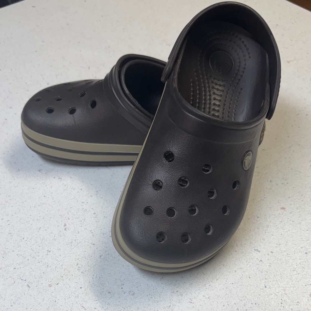 CROCS Dark Brown Slip-On Clogs